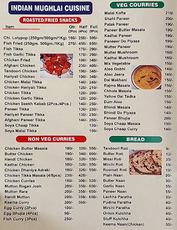 SVH Food & Beverage House menu 