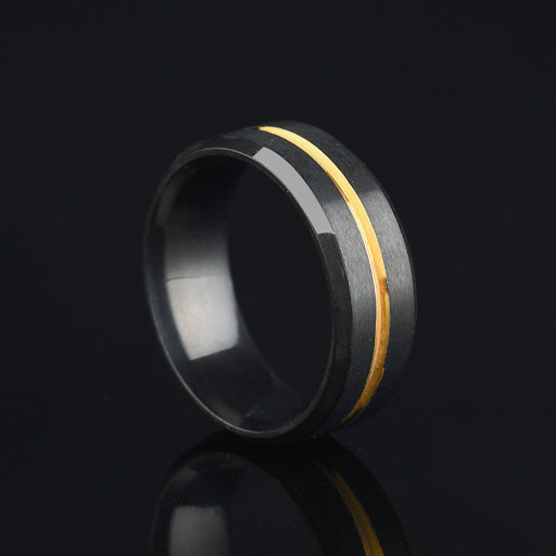 Title 6, Classic Fashion Two-tone Brushed Stainless Stee...