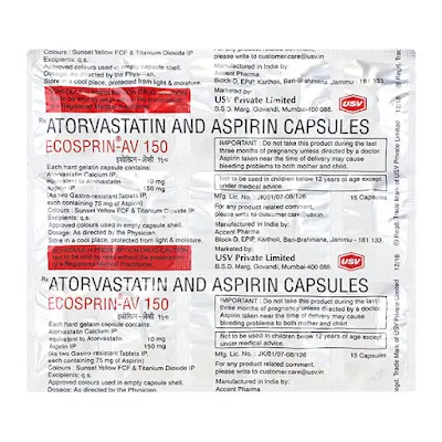 Ecosprin AV 150mg/10mg Capsule 15s