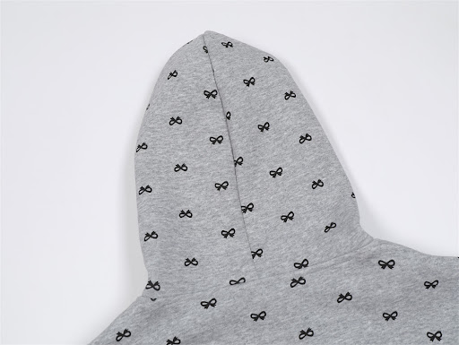 Title 5, Full Printed Bow Zipper Sweater, Design Sense H...