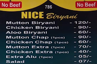 Nice Biryani menu 1