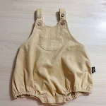 Beige corduroy overalls