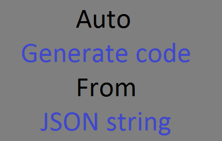 JSON2Class chrome extension