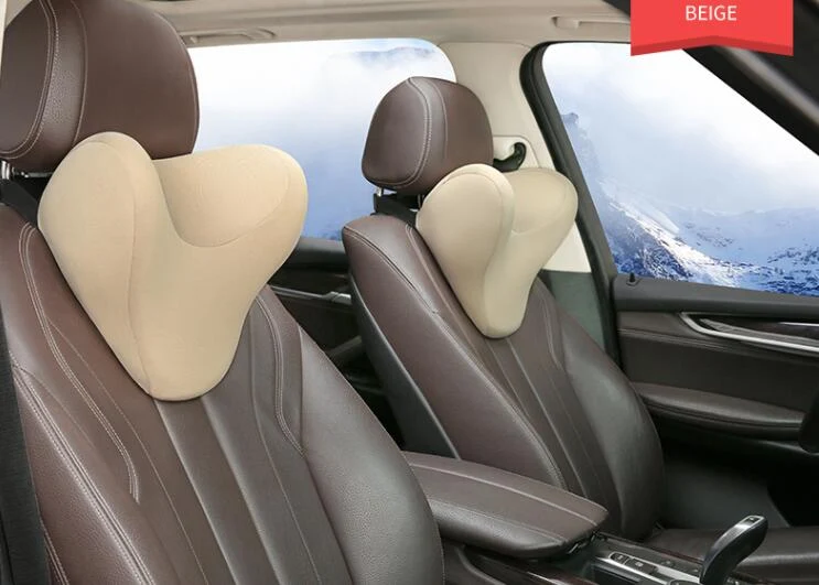 Coussin de Nuque Voiture en Mousse à Mémoire de Forme Soutien Confortable du Cou Soulage la Douleur Accessoire Auto Voyage