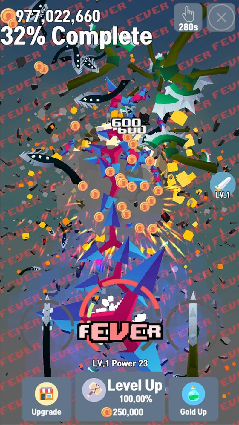  Tap knife VIP 1,000,000+ MOD APK Unlimited Coins + Gold