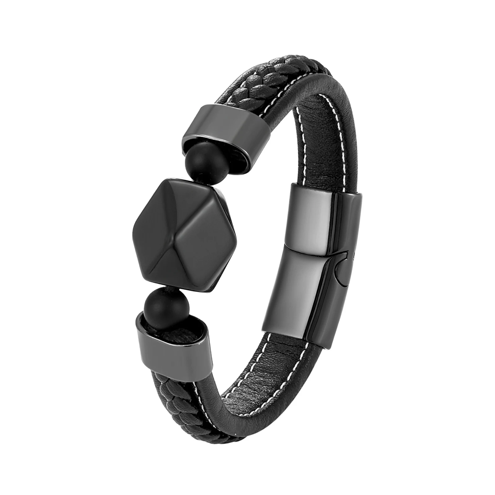 Title 6, Rhombus herenarmband met 316L roestvrij staal, ...