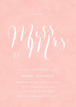 Miss to Mrs. - Bridal Shower item