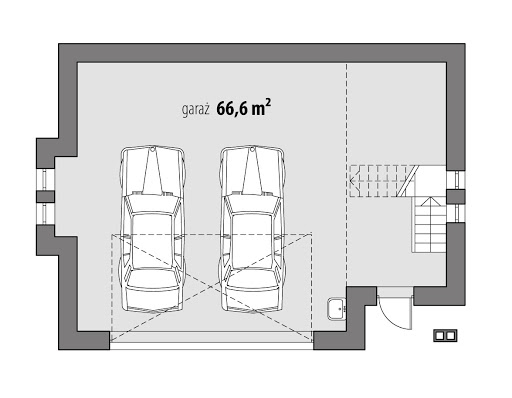 DD-G6 - Rzut garażu