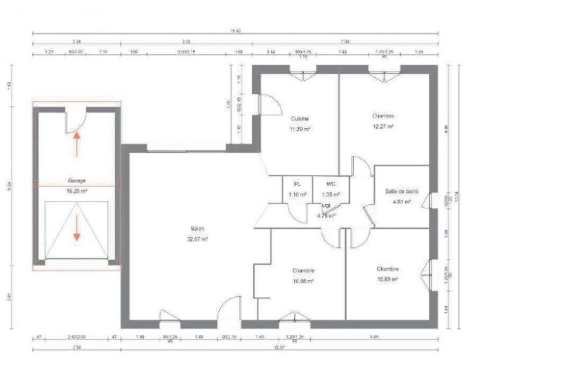  Vente Terrain + Maison - Terrain : 1 082m² - Maison : 90m² à Alès (30100) 