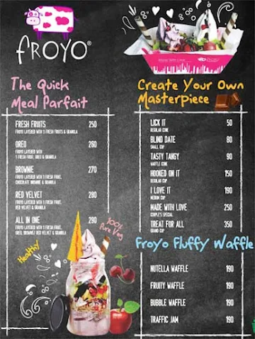 Froyo - Frozen Yogurt & Treats menu 