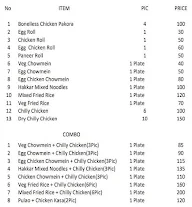 Tasty Food menu 1