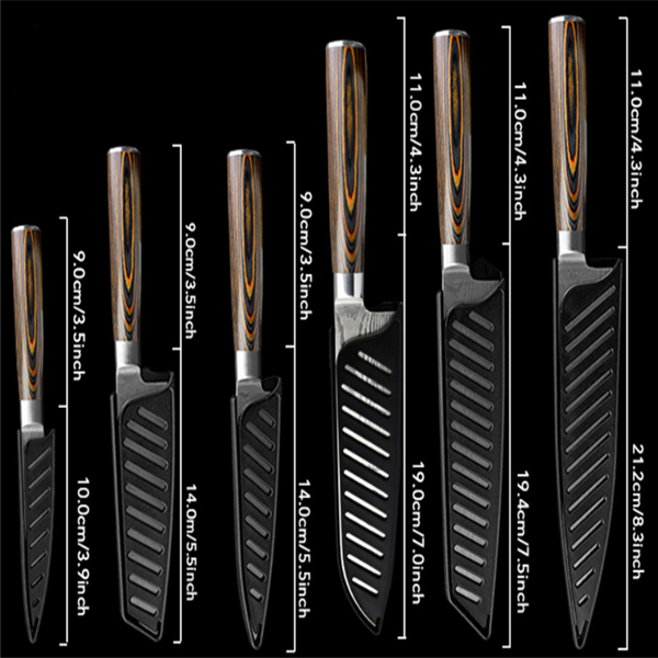 Cuchillos de cocina de acero inoxidable