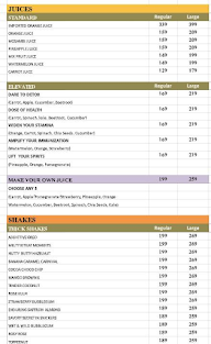 Refections- The Juice Bar menu 3