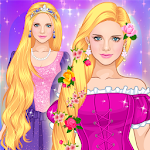 Cover Image of Download Long Golden Hair Princess Dress up game 1.1 APK