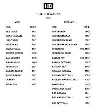 Dwarka Hotel menu 2