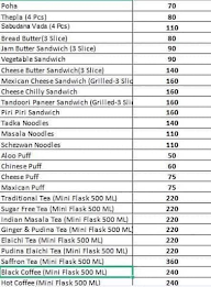 Madhav Tea Post menu 1