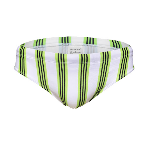 Title 3, Simple three-dimensional striped swim briefs fo...