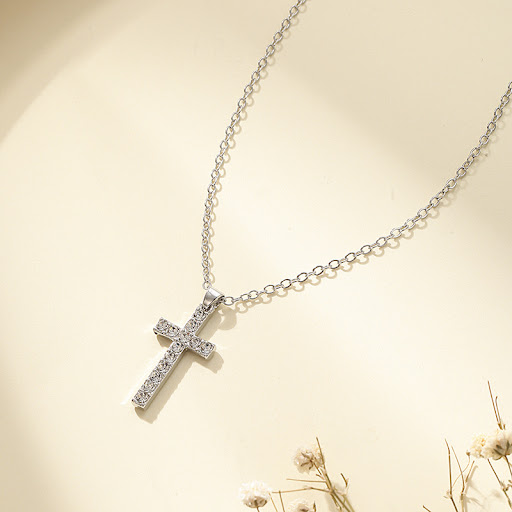 Title 2, Hip Hop Mens and Womens Classic Diamond Cross...