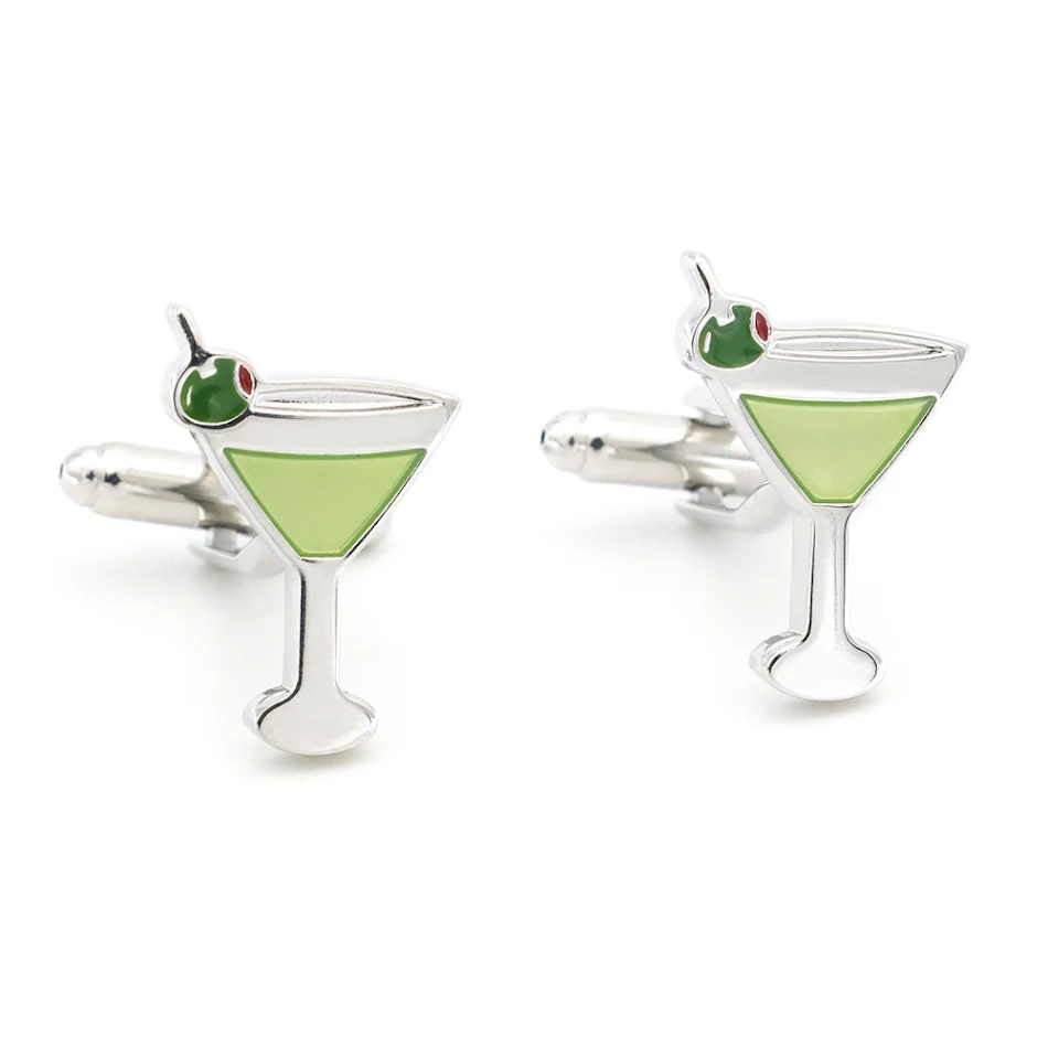 Koreaanse stijl champagneglazen manchetknopen voor heren. Elegant ontwerp voor bijzondere gelegenheden. Het perfecte cadeau voor elke man.