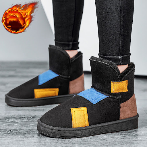 Title 5, Mens Winter Snow Boots Plus Velvet Mens Shoes...