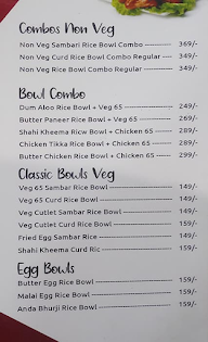 The Bowl Project menu 5