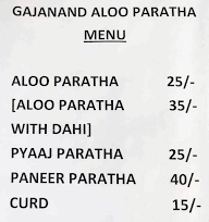 Gajanand Aloo Paratha menu 1