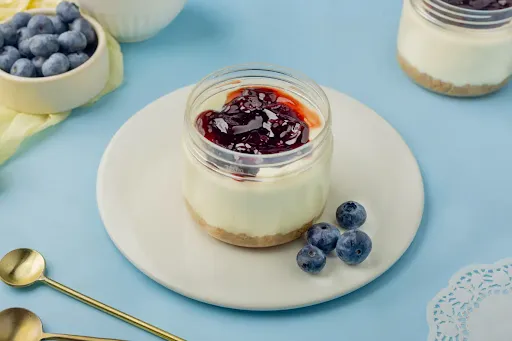 Blueberry Cold Cheesecake Jar