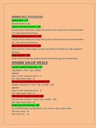 Cafe Arabia menu 1