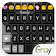 Gray Love Emoji Keyboard Theme icon