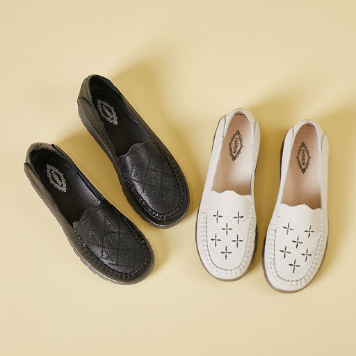 Title 7, Middle-aged and Elderly Slip-on Leather Shoes w...