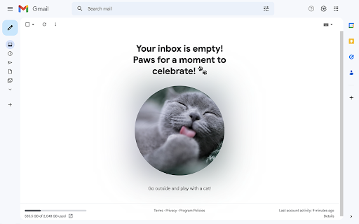 Inbox Zero Cats for Gmail