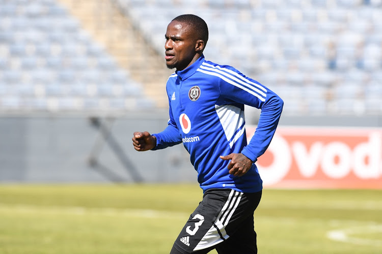 Thembinkosi Lorch during an Orlando Pirates training session at Orlando Stadium in August.