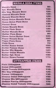 Dakshin South Indian Hut menu 2