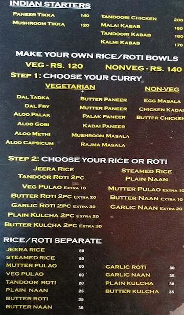 Desi Khana Aur Pizza menu 