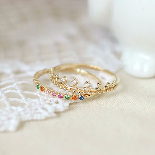 Title 4, Sterling Silver Crown Ring Special-interest Des...