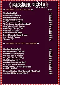 Pandara Nights menu 3