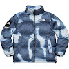 supreme®/the north face® bleached denim print nuptse jacket fw21