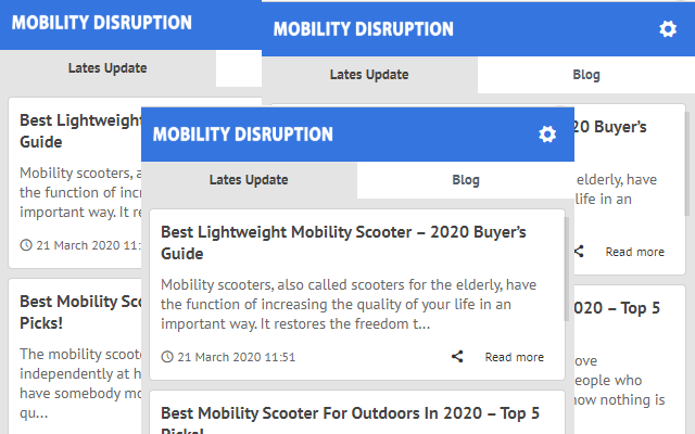 Mobility Disruption - Latest Blog News Preview image 0