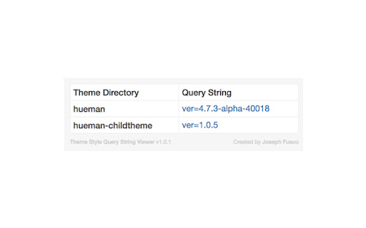 Theme Style Query String Viewer