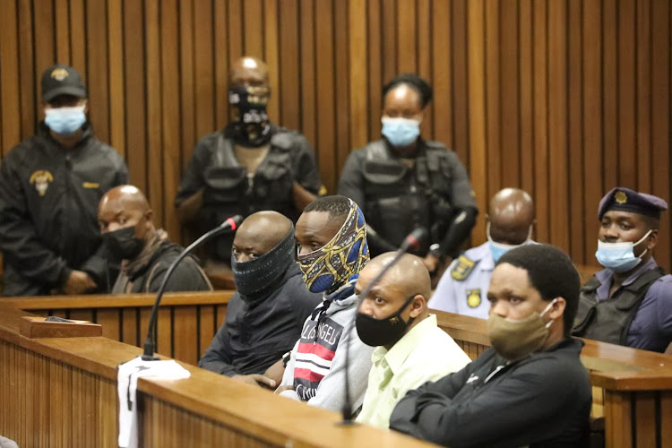 The five man accused of killing Bafana Bafana star, Senzo Meyiwa appearing at the North Gauteng High Court in Pretoria.