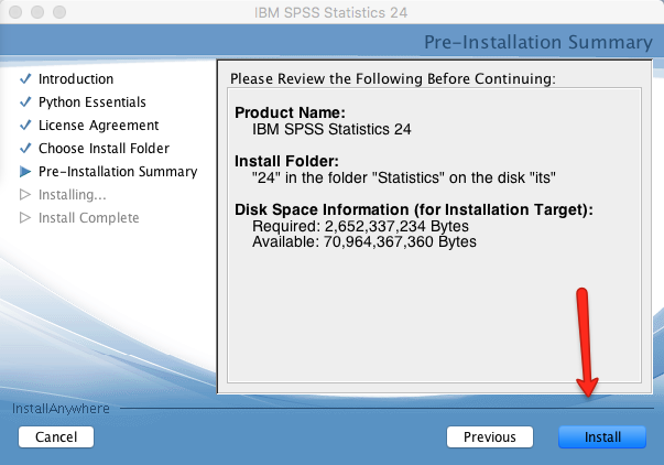 SPSS Install Start