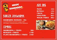 Magic Shawarma menu 1