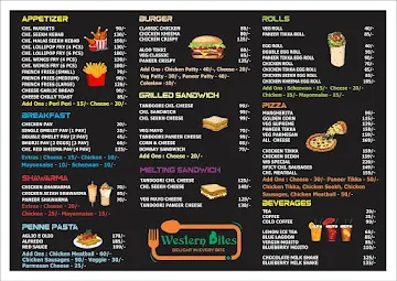 Star Wraps & More menu 