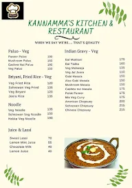 Kannamma's Kitchen Veg Restaurant menu 2