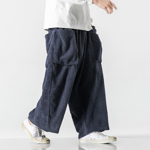 Title 6, Mens Corduroy Straight Wide Leg Loose Pants fo...