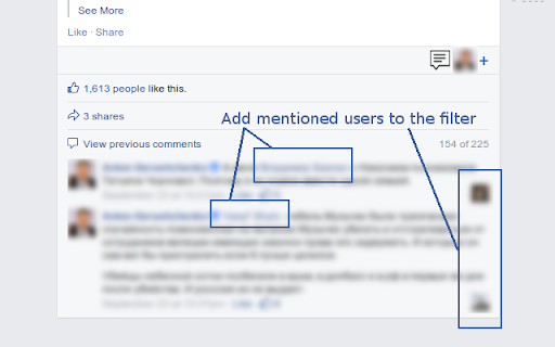 Comments Filter for Facebook