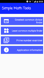 Simple Math Tools: GCD, LCM, Prime number examiner - náhled