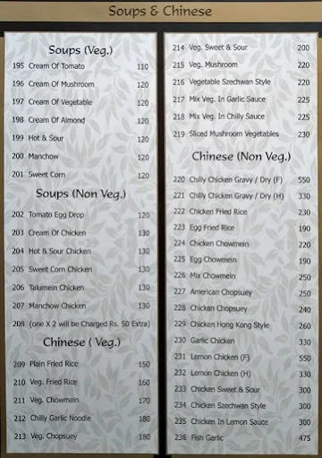 Khyber menu 