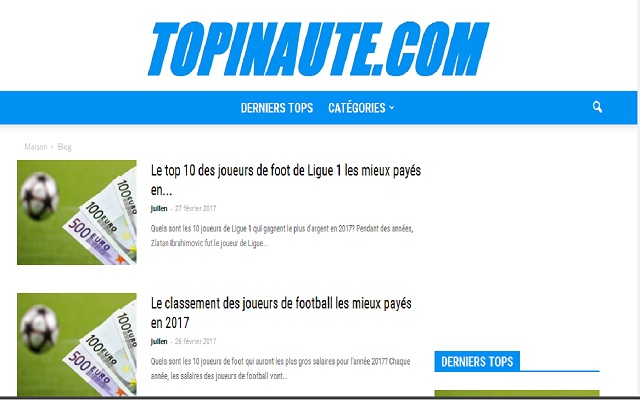 Topinaute.com: Classements et listes chrome extension