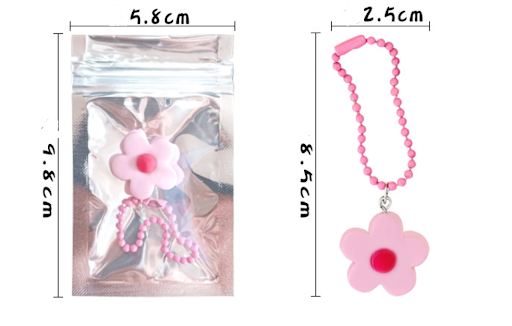 Title 1, Fashionable Colorful Flower Shape Pendant Keych...